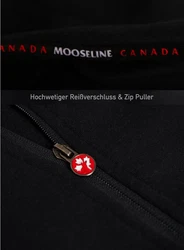 MOOSELINE Sweatjacke Herren mit Kapuze Schwarz/Rot