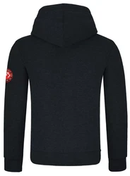 MOOSELINE Sweatjacke Herren mit Kapuze Schwarz/Rot