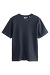 Next T-Shirt aus schwerem Stoff Dunkelblau/Grau