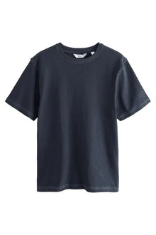 Next T-Shirt aus schwerem Stoff Dunkelblau/Grau Next T-Shirt aus schwerem Stoff Dunkelblau/Grau