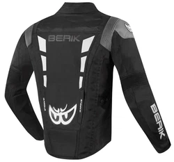 Berik Motorradjacke Torino Evo Grau/Schwarz/Weiß