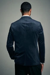 Next Sakko im Slim Fit (1-tlg) Dunkelblau/Hellblau/Blau
