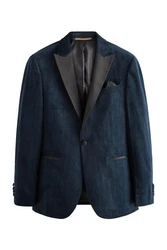 Next Sakko im Slim Fit (1-tlg) Dunkelblau/Hellblau/Blau