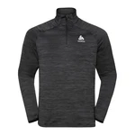 Odlo Langarmshirt Run Easy Warm Midlayer 1/2 Zip BLACK MELANGE
