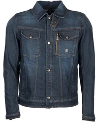 Helstons Motorradjacke Western Dunkelblau/Blau/Hellblau