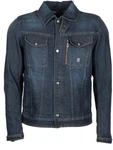 Helstons Motorradjacke Western Dunkelblau/Blau/Hellblau