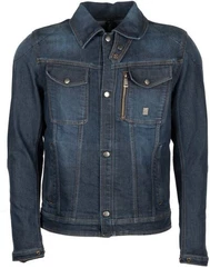 Helstons Motorradjacke Western Dunkelblau/Blau/Hellblau