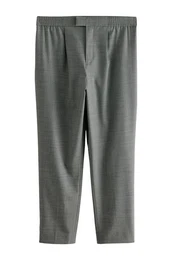 Stoffhose Elegante Hose mit Karomuster aus Wollgemisch (1-tlg)
