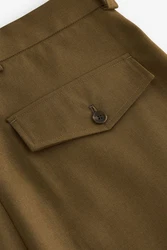 Next Stoffhose EDIT elegante Hose Khaki/Dunkelgrün
