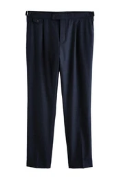 Stoffhose Elegante Hose aus Wollmix mit seitlichem Riegel (1-tlg)