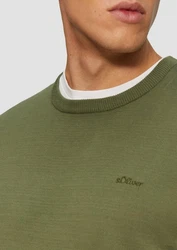 s.Oliver Pullover Dunkelgrün/Grün/Khaki