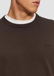 s.Oliver Pullover Dunkelbraun/Braun/Dunkelrot