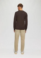 s.Oliver Pullover Dunkelbraun/Braun/Dunkelrot