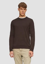 s.Oliver Pullover Dunkelbraun/Braun/Dunkelrot