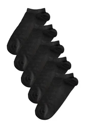Next Flinge Sport-Sneaker-Socken (5er-Pack) Schwarz/Dunkelgrau