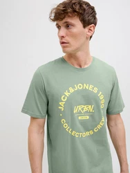 Jack & Jones Rundhalsshirt JJSIMON TEE SS CREW NECK Grün/Dunkelgrün/Hellgrün