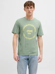 Jack & Jones Rundhalsshirt JJSIMON TEE SS CREW NECK Grün/Dunkelgrün/Hellgrün