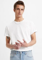 Levi's T-Shirt THE ESSENT mit Rundhalsausschnitt Weiß/Creme