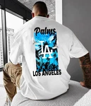 RMK T-Shirt Herren Shirt Basic Los Angeles Palme Taube