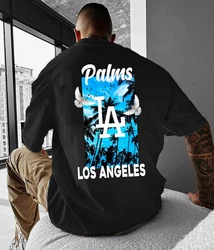RMK T-Shirt Herren Shirt Basic Los Angeles Palme Taube