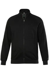 JP1880 Fleecejacke Sweatjacke Fitness Stehkragen Schwarz