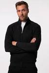 JP1880 Fleecejacke Sweatjacke Fitness Stehkragen Schwarz