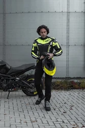 Berik Motorradjacke Torino Evo Gelb/Neonfarben/Grün