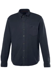 JP1880 Businesshemd Piqu-Hemd Langarm Kentkragen Dunkelblau/Blau/Grau