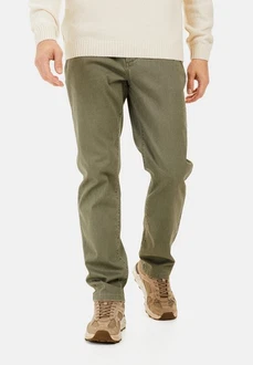 camel active 5-Pocket Jeans Relaxed Fit Dunkelgrün/Khaki