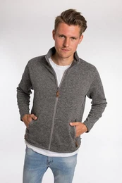 Strickfleecejacke LACEWOOD MEN CS Midlayer, Funktionszip mit Stehkragen