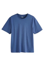 Next Essential T-Shirt mit Rundhalsausschnitt Dunkelblau/Blau