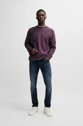 BOSS Sweatshirt 'Westart' Dunkelrot/Lila/Bordeaux