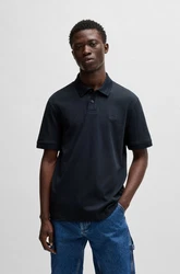 BOSS Poloshirt Pe_Interlock mit Polokragen Dunkelblau/Schwarz/Blau