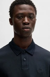 BOSS Poloshirt Pe_Interlock mit Polokragen Dunkelblau/Schwarz/Blau