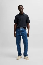 BOSS Poloshirt Pe_Interlock mit Polokragen Dunkelblau/Schwarz/Blau