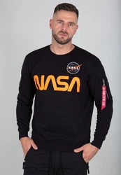 Alpha Industries Sweater NASA Reflective Dunkelgrau/Schwarz/Dunkelblau/Orange
