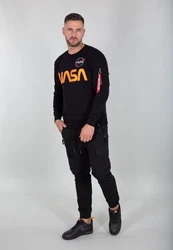 Alpha Industries Sweater NASA Reflective Dunkelgrau/Schwarz/Dunkelblau/Orange