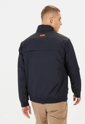 camel active Blouson mit Stehkragen Markenlogo Dunkelblau/Hellblau/Schwarz/Braun