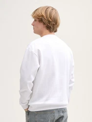 TOM TAILOR Denim Sweatshirt Weiß/Creme