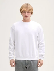 TOM TAILOR Denim Sweatshirt Weiß/Creme