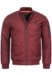 Indicode Herren Novak Bomberjacke Dunkelrot/Rot/Bordeaux