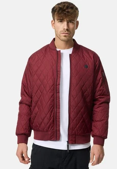 Indicode Herren Novak Bomberjacke Dunkelrot/Rot/Bordeaux