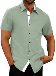 JMIERR Businesshemd Regular Kentkragen Uni Grün/Dunkelgrün/Khaki/Hellgrün