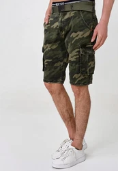 Indicode Cargoshorts Blixt Dunkelgrün