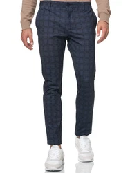 Indicode Herren Rodekro Chinohose Super Stretch mit 4 Taschen Dunkelblau/Blau/Grau/Hellblau