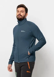Jack Wolfskin Fleecejacke BAISELBERG FZ Dunkelblau/Grau/Hellblau