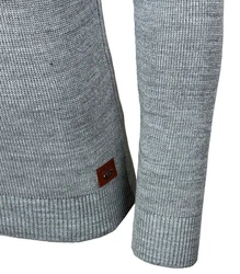 Baxboy Strickpullover V-Neck Herren Grau/Hellgrau/Dunkelgrau