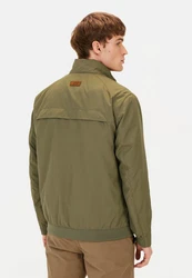 camel active Blouson mit Stehkragen Markenlogo Dunkelgrün/Khaki