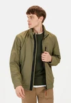 camel active Blouson mit Stehkragen Markenlogo Dunkelgrün/Khaki