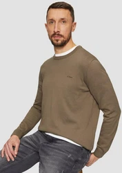 s.Oliver Strickpullover Rundhals  Khaki/Dunkelgrün/Beige/Braun
